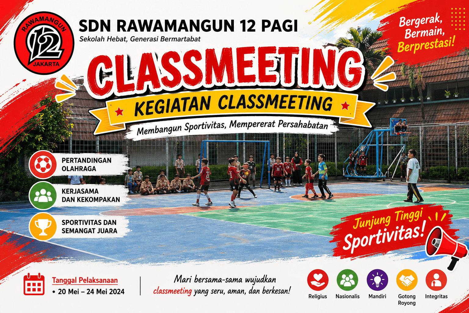 Kemeriahan Classmeeting SDN Rawamangun 12 Pagi: Ajang Sportivitas dan Kebersamaan Siswa